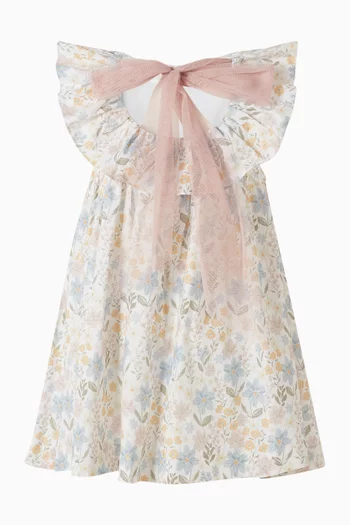 Floral-print Bow Dress