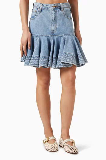 Indra Mini Skirt in Denim