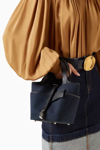 Picotin 18 Bag in Toile Goeland & Leather