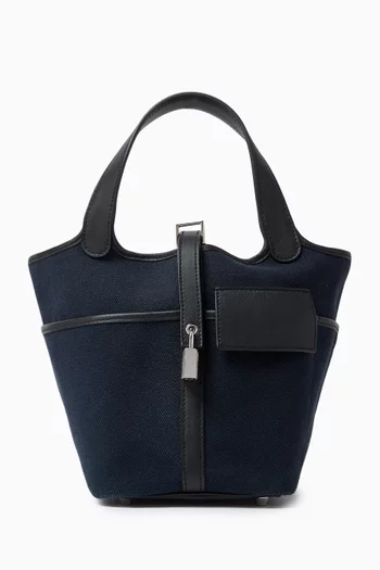Picotin 18 Bag in Toile Goeland & Leather