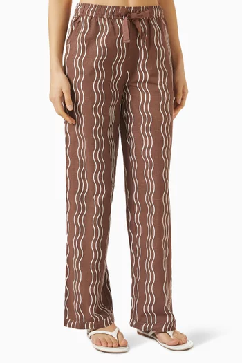 Drawstring-waist Pants in Cotton