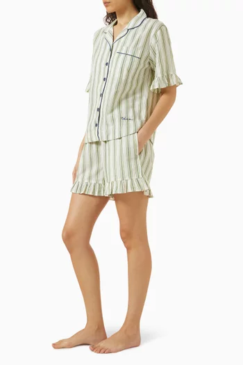 Pyjama Top & Shorts Set in Cotton