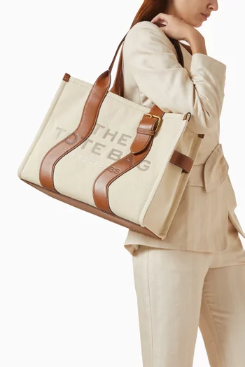 Large Wavy Canvas Tote Bag
