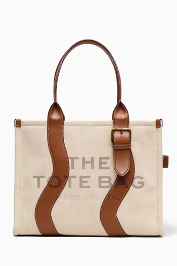 Large Wavy Canvas Tote Bag