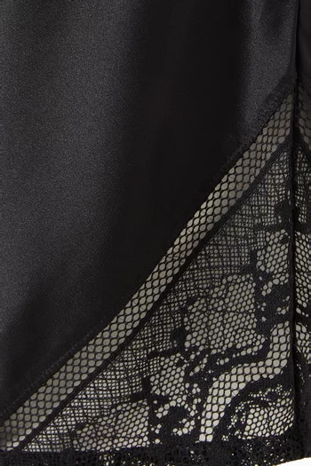 Pyjama Shorts in Satin & Lace