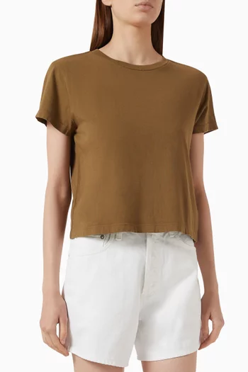 Shrunken T-shirt in Organic-cotton Jersey