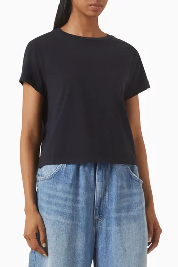 Shrunken T-shirt in Organic-cotton Jersey