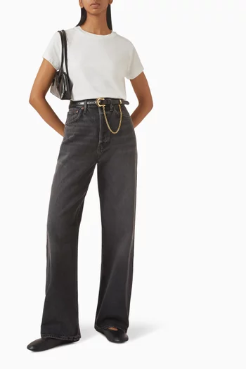 Shrunken T-shirt in Organic-cotton Jersey