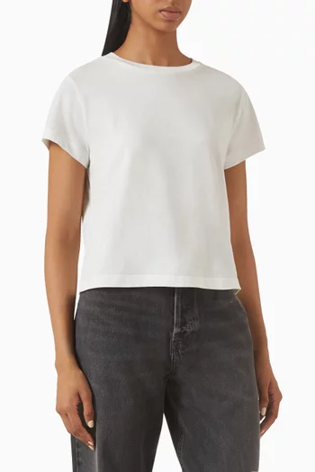 Shrunken T-shirt in Organic-cotton Jersey