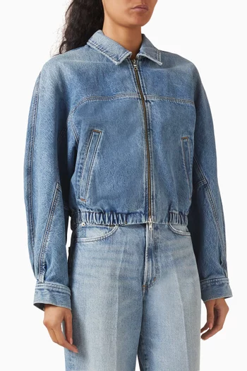 Dixon Cocoon Bomber Jacket in Denim