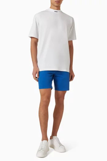 Mock-neck T-shirt in Cotton-jersey