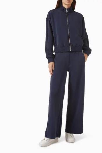 Piped Zip Sweatshirt in Modal-blend
