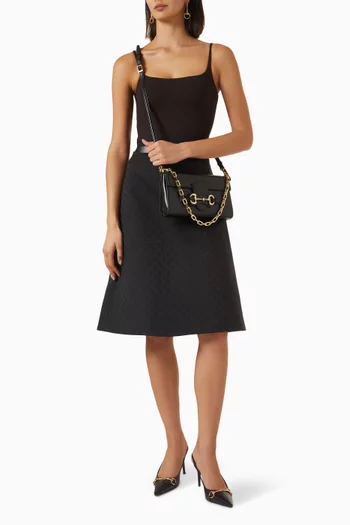 Medium Ristretto Horsebit Shoulder Bag in Leather