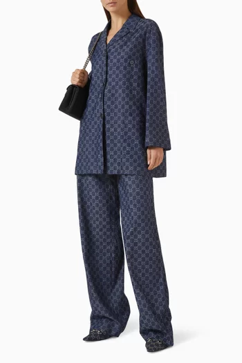 GG Jacket in Jacquard Demim