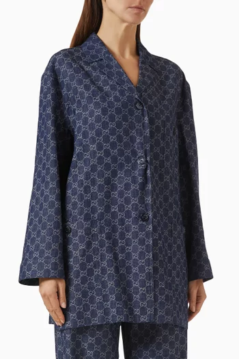 GG Jacket in Jacquard Demim