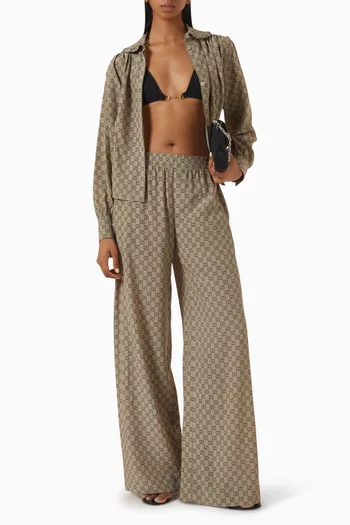 Wide-leg Pants in GG Fabric