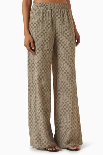 Wide-leg Pants in GG Fabric