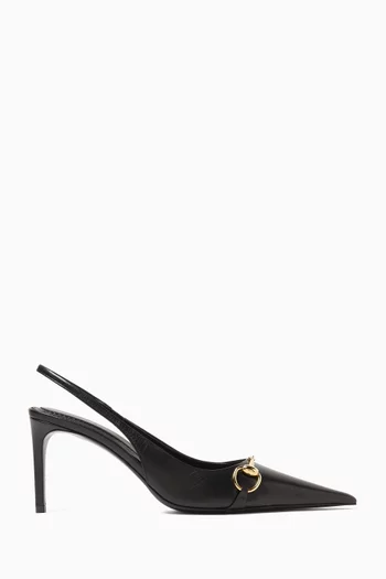 Donna 80 Slingback Pumps in Leather