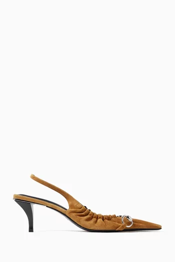 Vittoria 55 Slingback Pumps in Suede