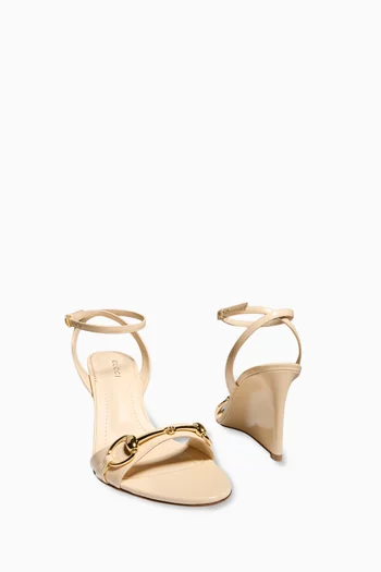 Donna 80 Wedge Sandals in Patent Leather