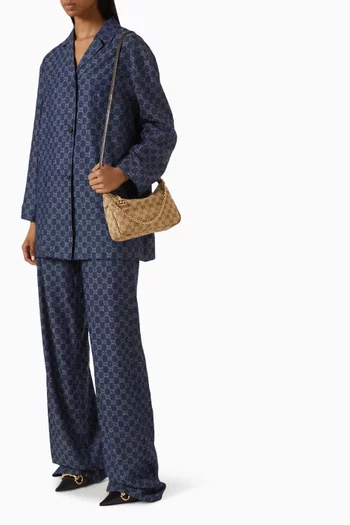 Small Lady Lunetta Shoulder Bag in GG Canvas