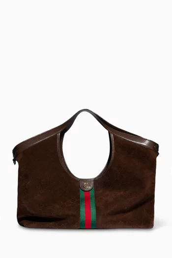Large Giglio Tote Bag in Suede
