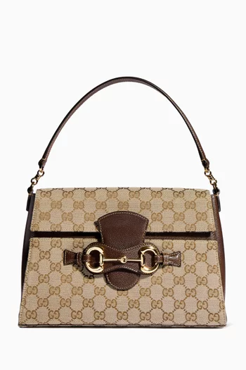 Medium Duomo Horsebit Top-handle Bag in GG Canvas