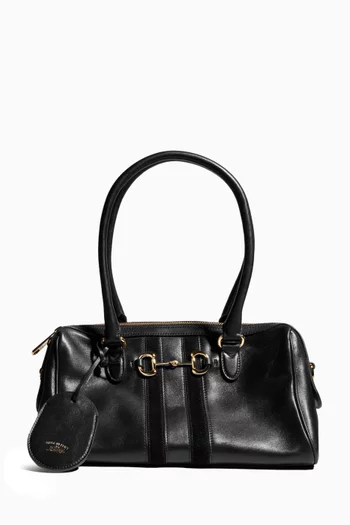 Borsetto Medium Boston Bag in Leather