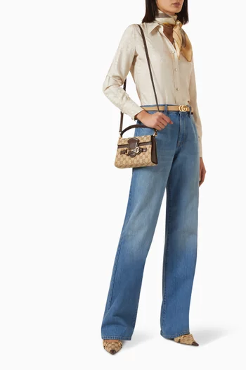 Small Duomo Horsebit Top-handle Bag in GG Canvas
