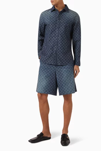 Bermuda Shorts in GG Cotton Denim