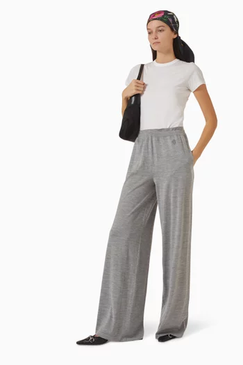 Wide-leg Pants in Wool Blend