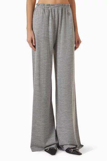 Wide-leg Pants in Wool Blend