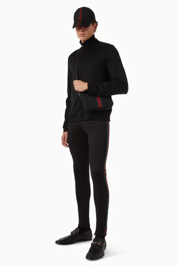Web-stripe Leggings in Jersey