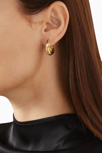 MARKGONG Draped Hoop Earrings in 18kt Gold-plated Brass