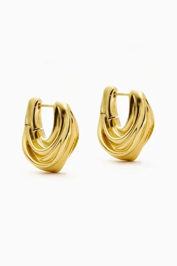 MARKGONG Draped Hoop Earrings in 18kt Gold-plated Brass