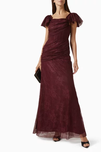 Draped Gown in Lace