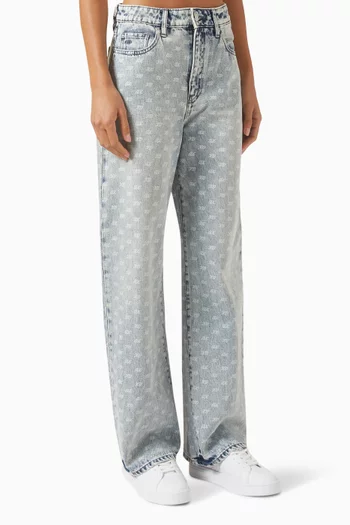 Monogram Jeans in Denim