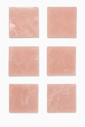 Birthstone Coasters in Resin, Set of 6