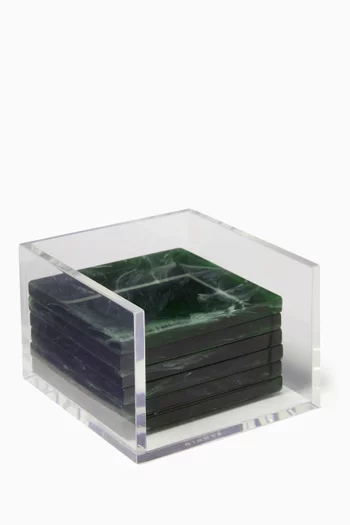Birthstone Coasters in Resin, Set of 6
