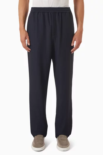 Flat-front Pants in Lyocell & Silk Froissé