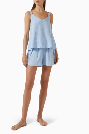 V-neck Cami Top in Linen Blend