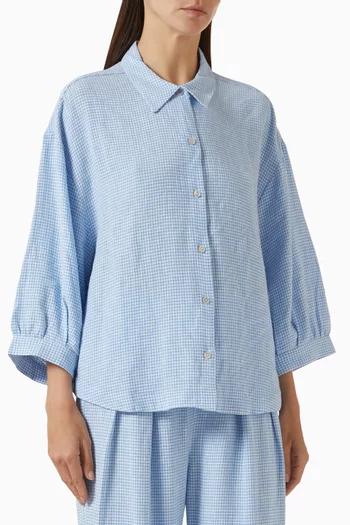 Button-up Shirt in Linen Blend