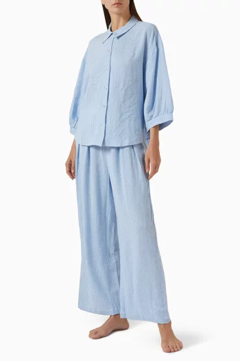 Drawstring Pants in Linen Blend