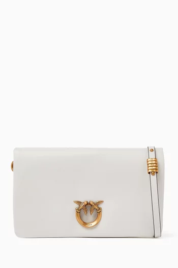 Mini Love Click Soft Crossbody Bag in Leather
