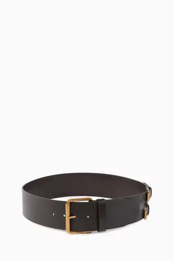 Belt with Straps in Smooth Leather