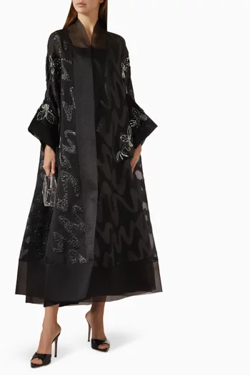 Embellished Abaya in Organza