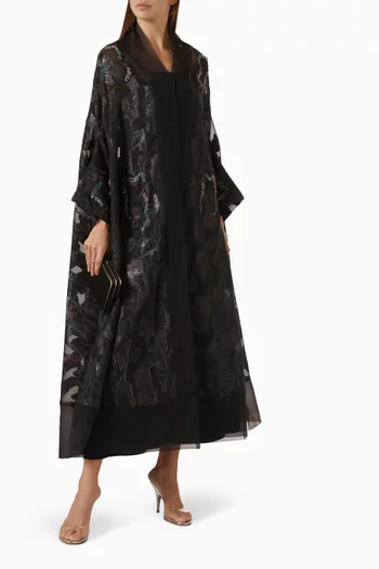 Embellished Abaya in Organza