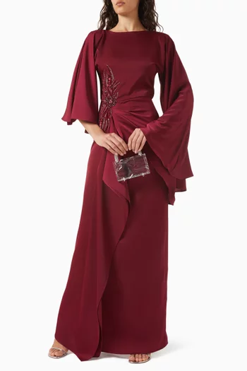 Bordeaux Dress in Mulberry Silk