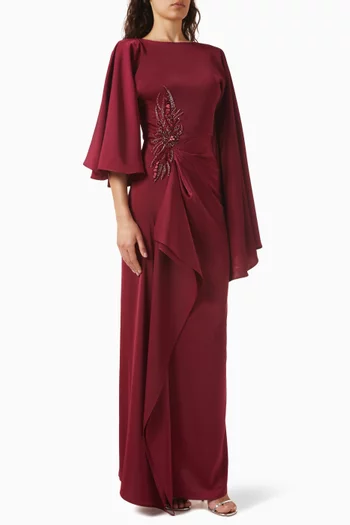 Bordeaux Dress in Mulberry Silk