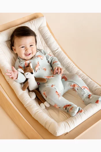 Baby Boy Mr Fox Organic Zipsuit in Stretch Cotton